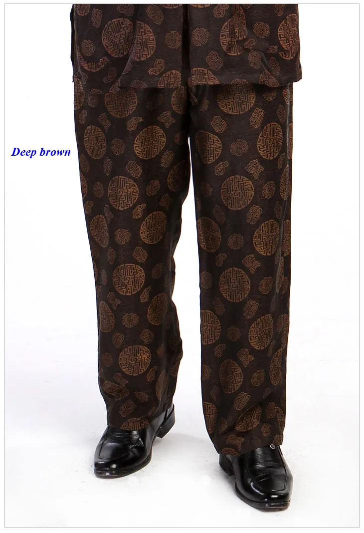 100% natural wateredgauze silk male pants, pure silk elastic men s trousers, gambiered Canton silk casual pants