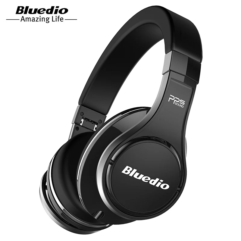 Оригинальные Bluedio наушники UFO Bass Bluetooth, 8 динамиков, Hi-Fi Bluetooth гарнитура, беспроводная 3D объемная гарнитура для мобильного телефона - Цвет: Черный