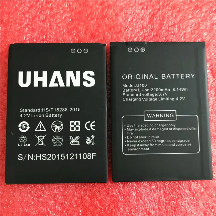 2200mAh 3 7 V Аккумулятор для UHANS U100 мобильный телефон аккумулятор запасные