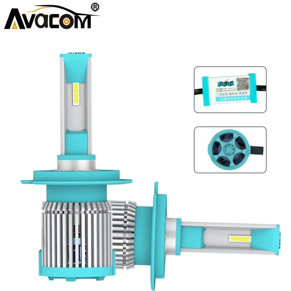 Avacom LED H1 H11 H7 супер мини Автомобильная Лампа 12 В 24 6500 к белый H4 светодиодные фары