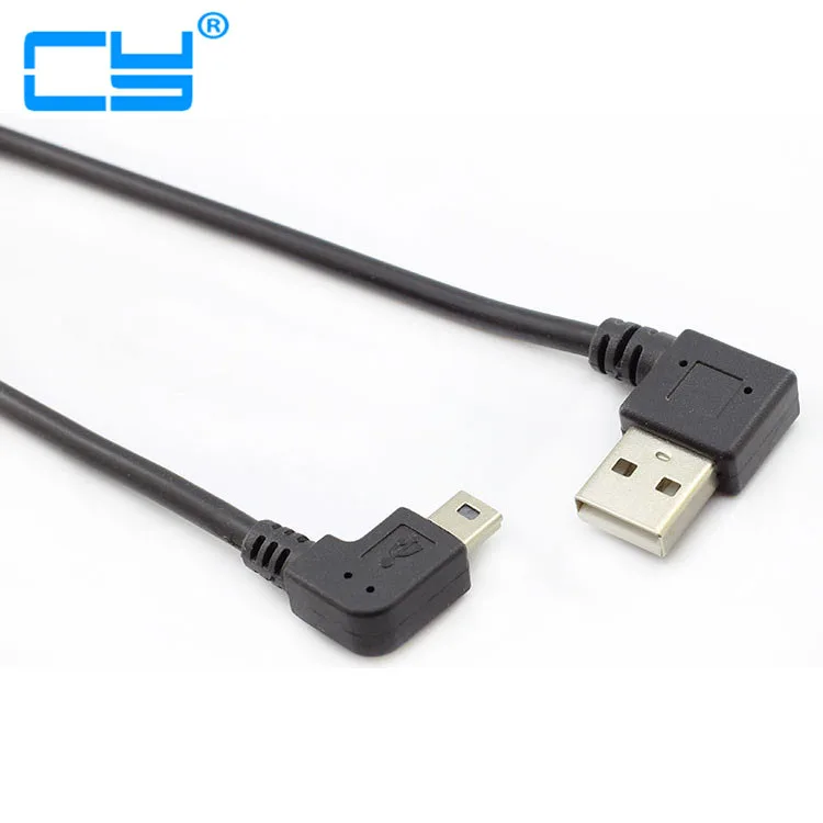 Мужской правый угловой USB2.0 поворот налево мини USB 90 градусов левый Поворот на