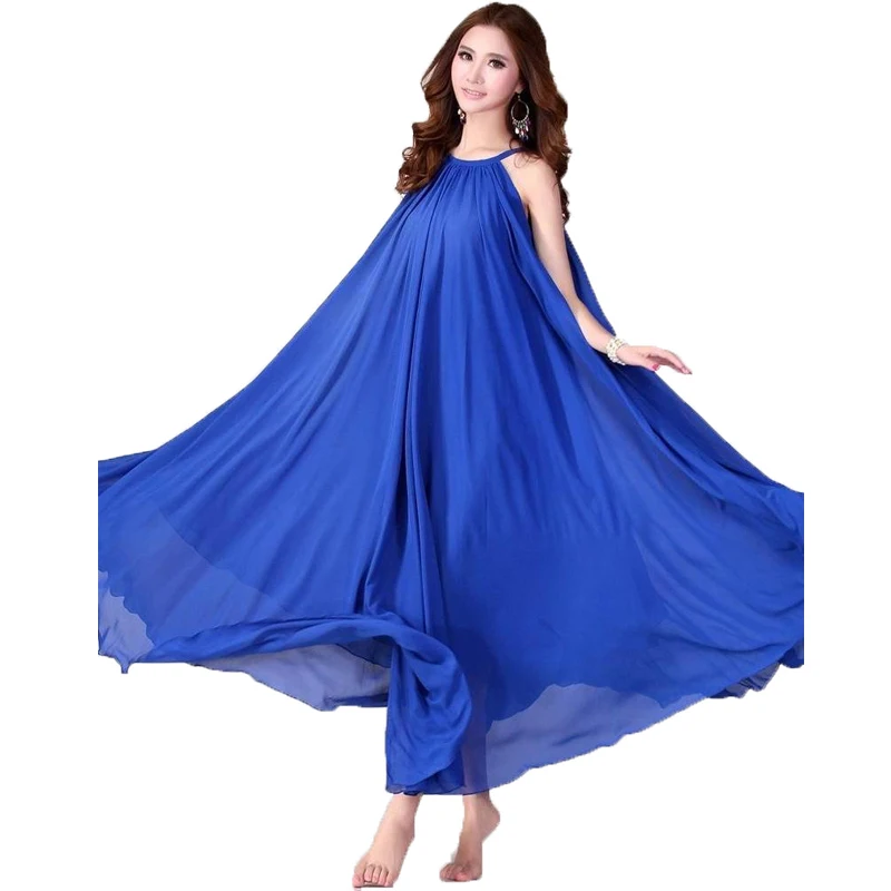 Maxi Dress Chiffon Bohemia Beach Dresses Plus Size Women Clothing 2017 Hot Lady Female Spaghetti Strap Loose Long | Женская одежда