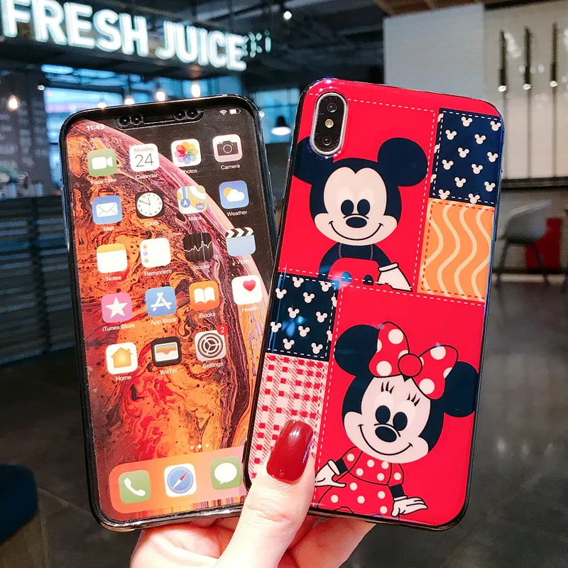 Mickey Minnie Phone Case For xiaomi 9SE A1 A2 mi 8 Lite 6X Redmi7 Note 7 Pro note3 K2 Soft Cover Mirror Cartoon Protective Coque |