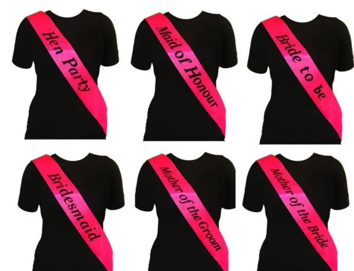 

Hen party bride to be sash Bridal Shower Wedding Hen Night Party Decorations Favors Accessories Shabby Chic Classy Gift hot pink