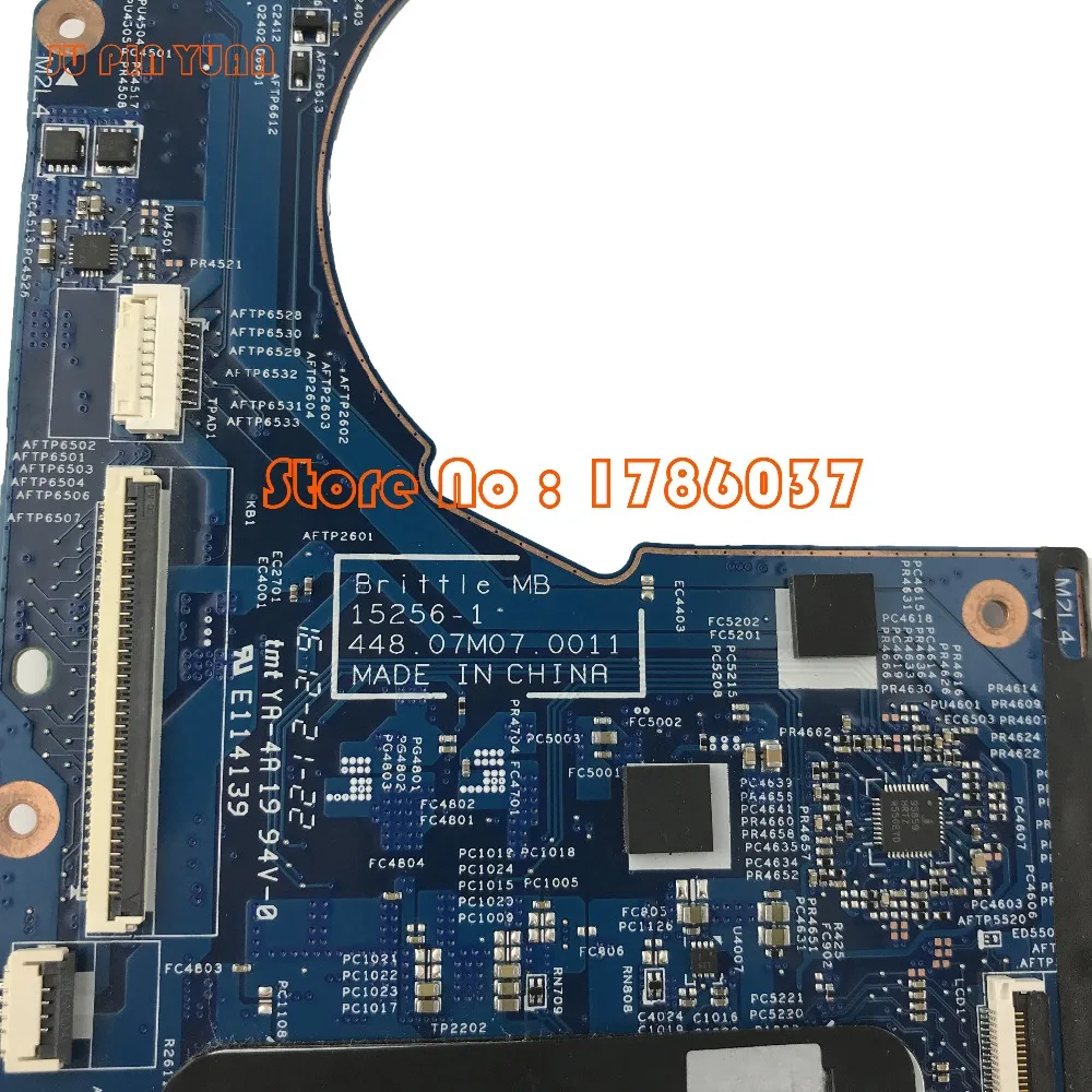 JU PIN YUAN 855962-601 855962-501 448.07m7/0011 для hp Pavilion x360 13-U серии материнская плата с i3-6100U cpu полностью протестирована
