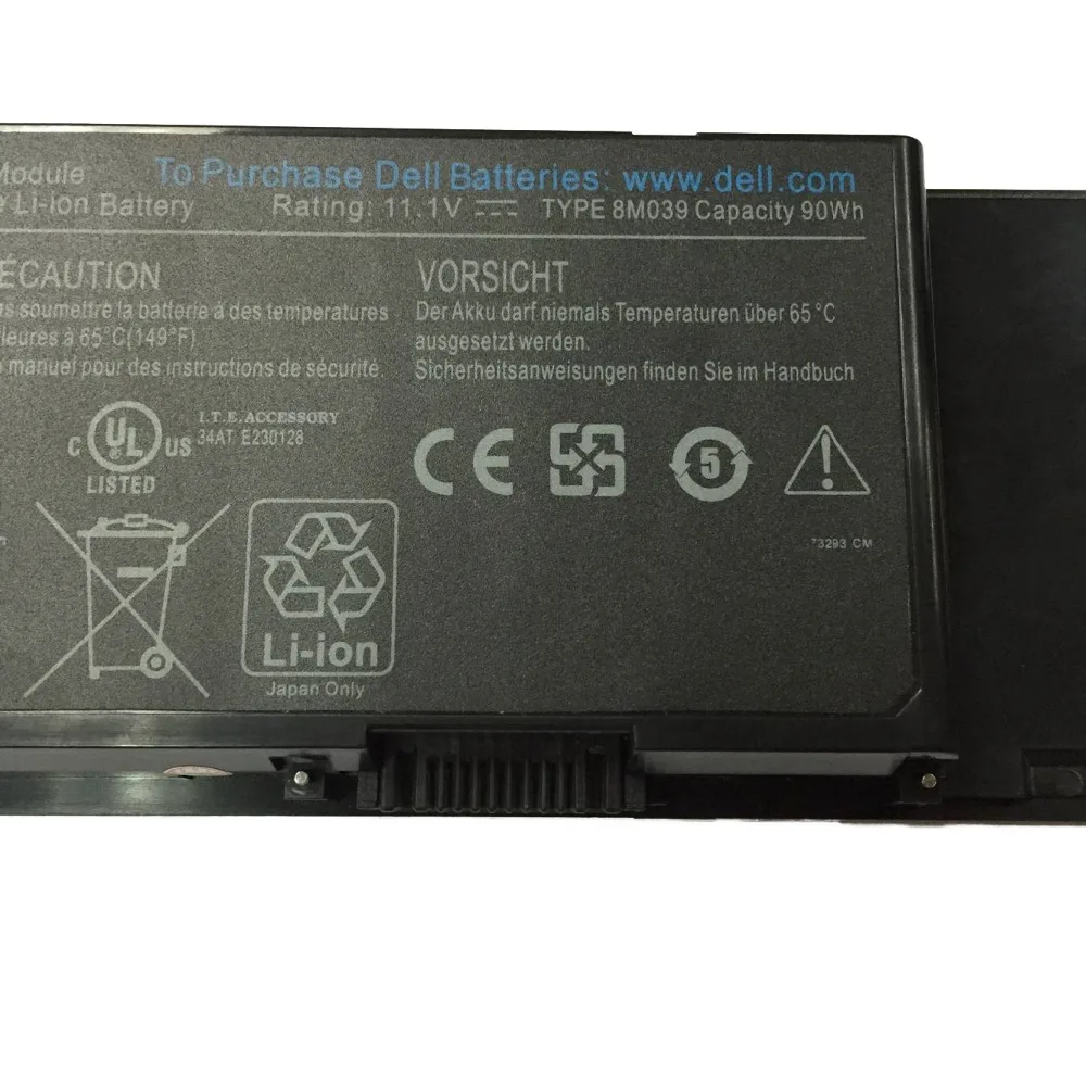 11.1V 90WH New Original Laptop Battery for Dell Precision M2400 M4400 M6400 M6500 312-0873 8M039 C565C DW842 KR854 J012F | Компьютеры и