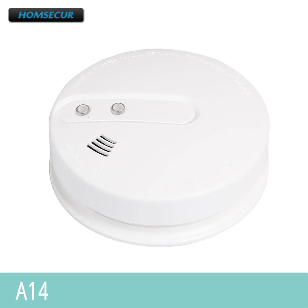 HOMSECUR A14 433 МГц фотоэлектрический датчик дыма 85Db для нашей системы домашней сигнализации