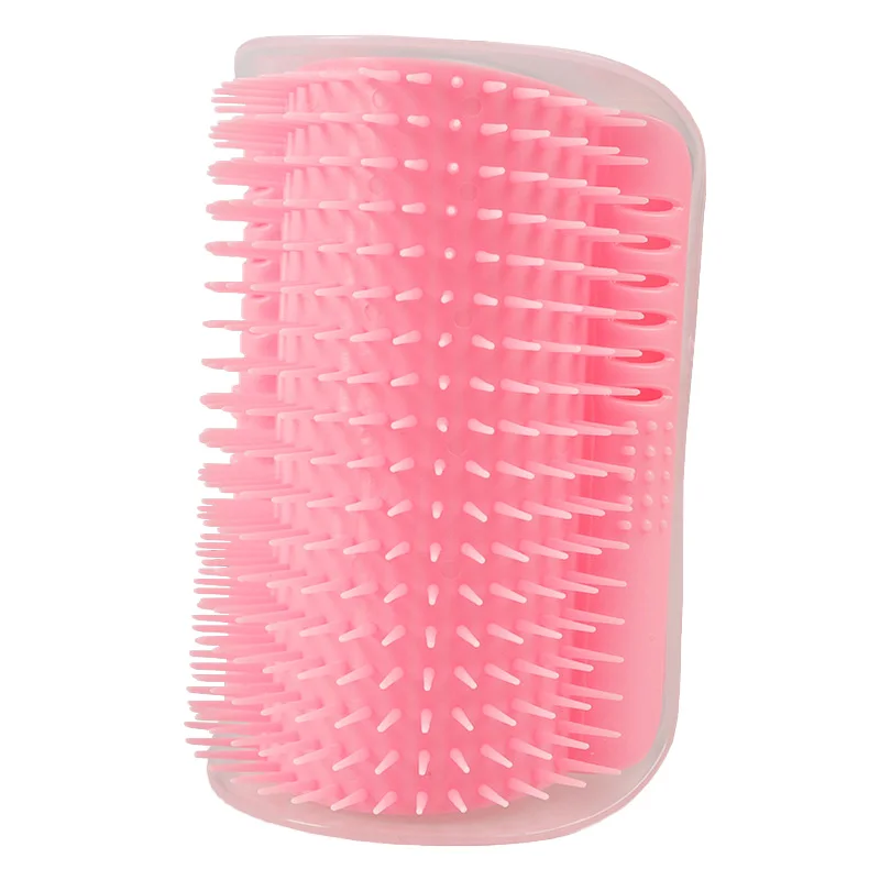 Pink Угловая щетка для домашних животных, расческа для кошек, самоуход, щетка для собак, кошек, угловая щетка, настенная угловая Массажная расческа, щетка для ухода за кошками для собак/кошек - Цвет: Pink