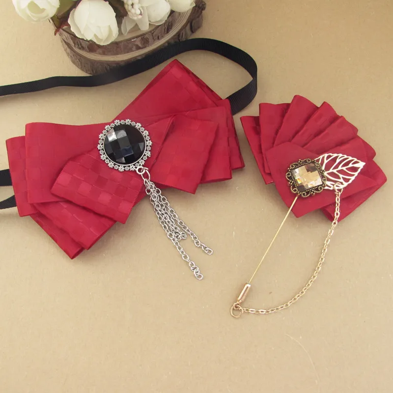 Модные новые мужские Броши с кисточками для костюма булавка бант Длинная