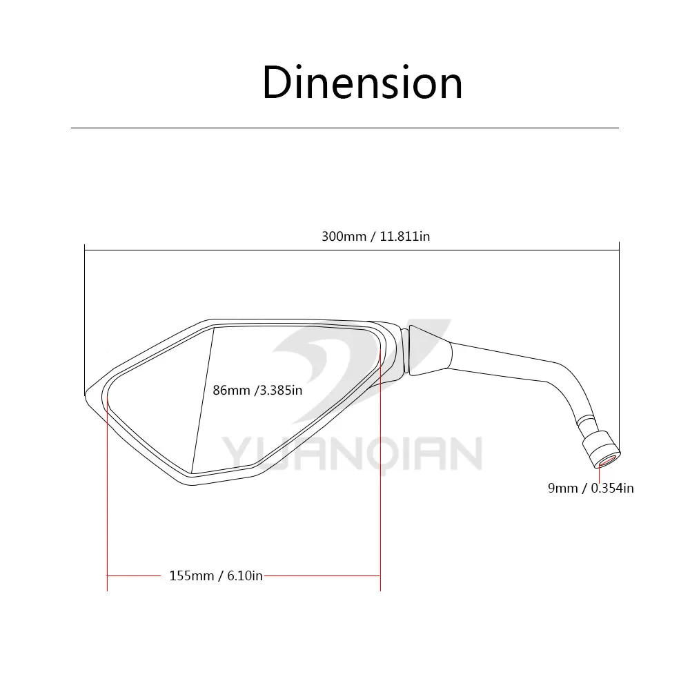 Боковое зеркало для мотоцикла 8 10 мм скутера Yamaha MT 03 07 MT03 YZF R3 R6 R125 T MAX TMAX 530 500