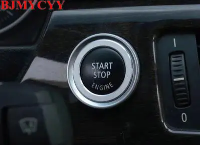 BJMYCYY Start Stop Decorative Circle Sequin For BMW 3 series E90 Z4 Aluminum Car Keyhole Cover Trim Strip Motor Accessories