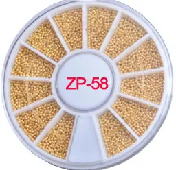 ZP-58 Многоцветный 1 колесо/PACKClear 3D бисер с блестками Акриловые стразы, украшение для маникюра, колеса для дизайна ногтей Стразы, украшения для ногтей - Цвет: ZP-58