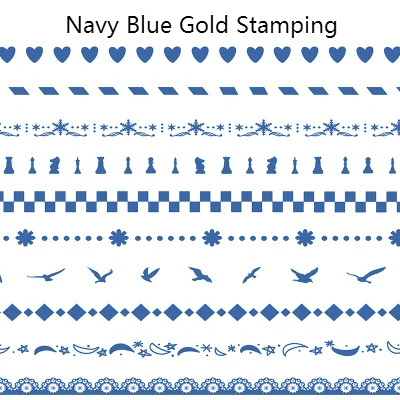 Navy Blue Г-н Бумага 10 шт./кор. 8 мм* 3 м Цвет штамповки отрезной правило линии Bullet журнала лента Washi Скрапбукинг DIY декоративная клейкая лента - Цвет: Navy Blue