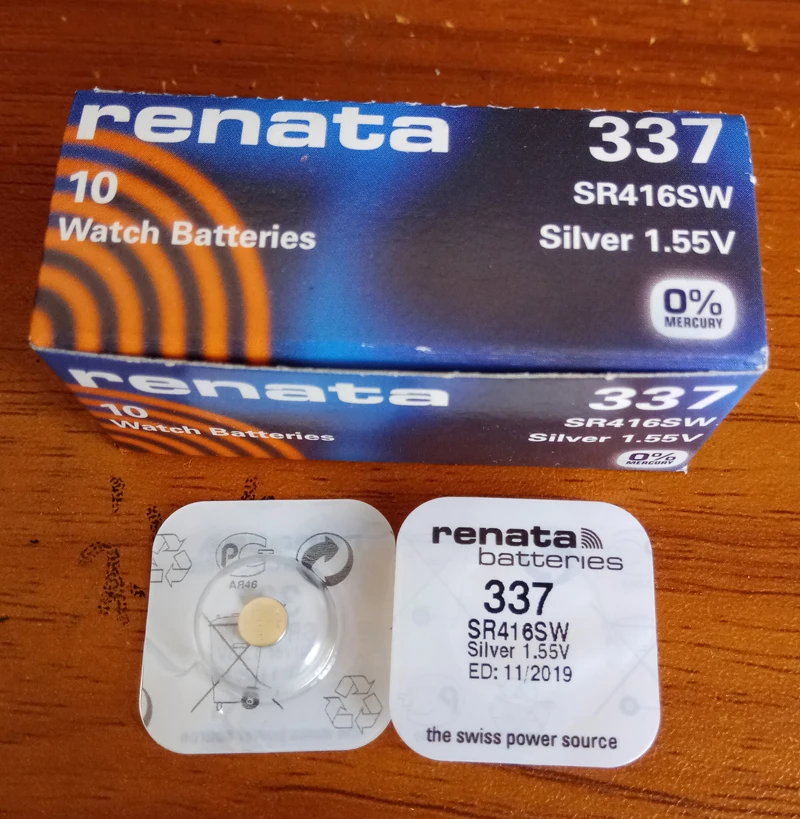 Швейцарский аккумулятор 20xrenata 337 SR416SW 1 55 в для часов серебряный RENATA батареи