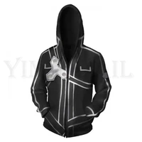 anime sword art online hoodie men and women zipper hoodies asuna 3d print hooded jacket for boys harajuku streetwear cosplay