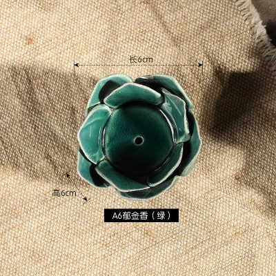 A6 Tulip Lotus Camellia керамический цветок подсвечник фигурки Романтический домашний декор фарфоровые фигурки ручной работы свадебные украшения для дня рождения подарок - Цвет: A6 Tulip