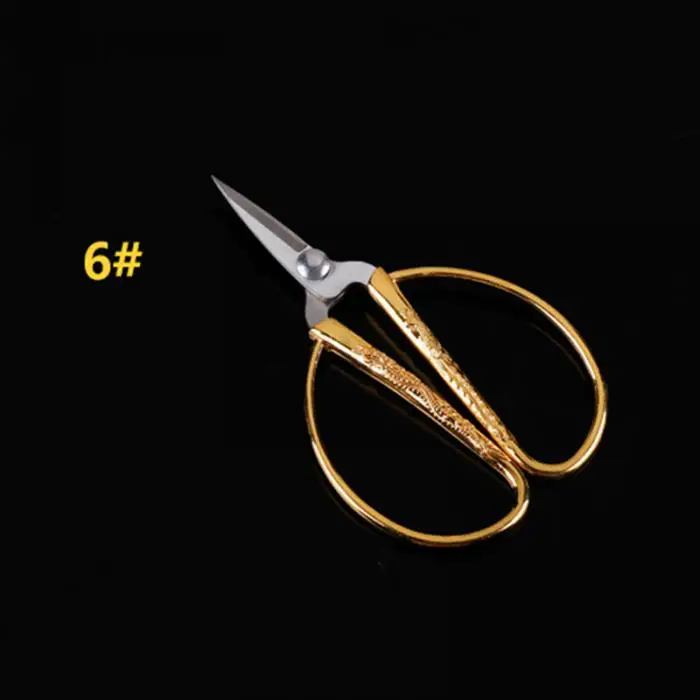 Новые ножницы из нержавеющей стали резной золотой тон дракон для рукоделия вечерние Швейные платья TE889