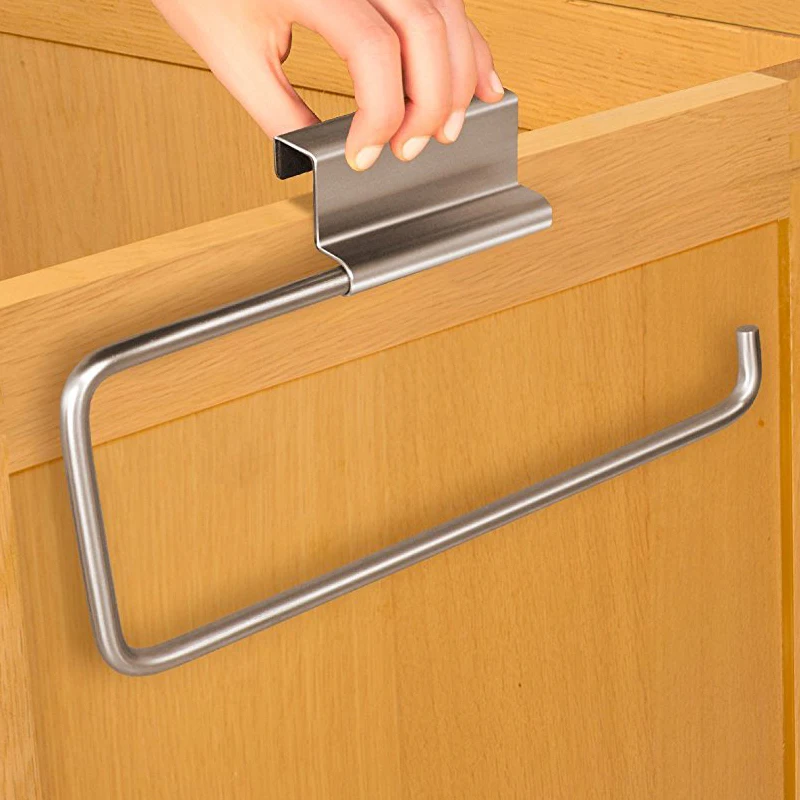 Нержавеющая сталь Кухня бар шкаф со стеклянными дверями Бумага Полотенца