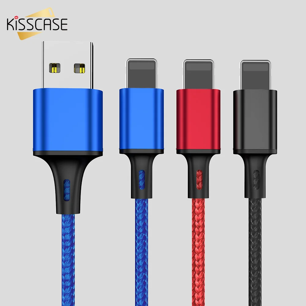 Фото KISSCASE кабель для передачи данных USB iPhone 7 Micro быстрой зарядки Type C Samsung Galaxy S10