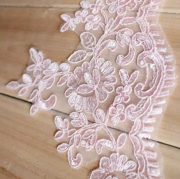 Горячая Распродажа 6 ярдов романтичное розовое свадебное платье кружевная