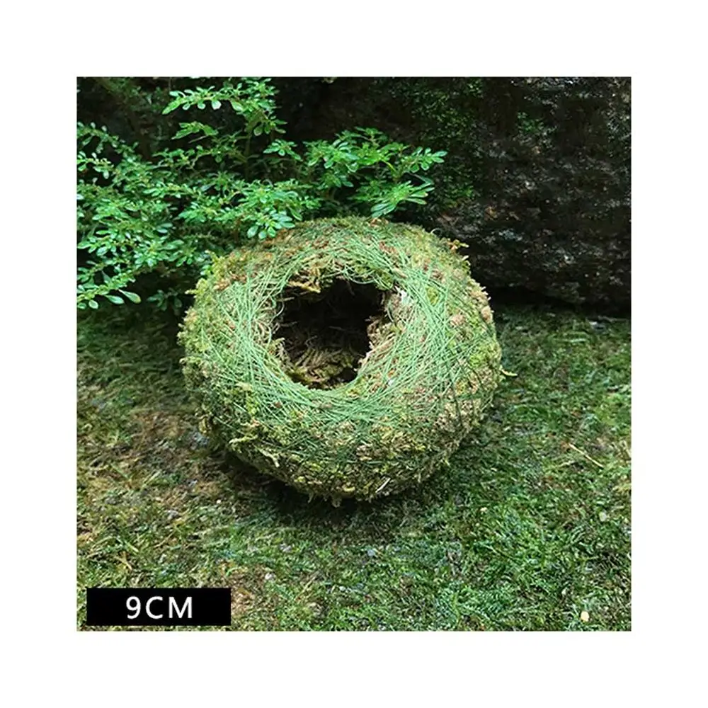 9cm Eco-friendly мох мяч цветочный горшок в виде птичьего гнезда цветок Противоударная заданяя Порты Офис стол сад для художественного оформления ногтей, ручная работа 6/9/12/15 см - Цвет: 9cm