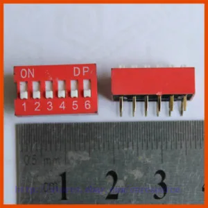 

Новый 5x6 позиций DIP переключатель Красный 6 P