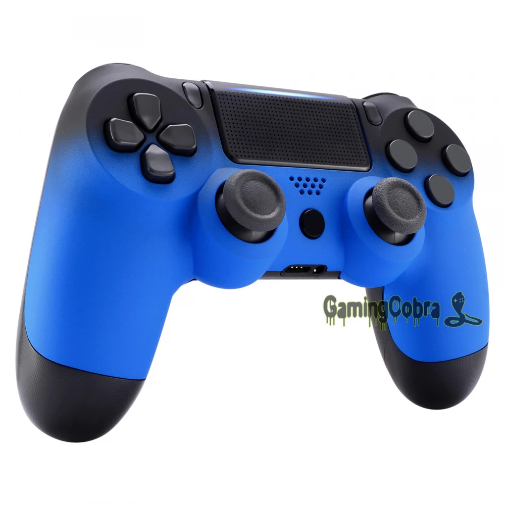 Тени Soft Touch синий(спереди) Корпус в виде ракушки Лицевая панель для PS4 Slim/для PS4 Pro контроллер(JDM-040 JDM-050 JDM-055)-SP4FX11