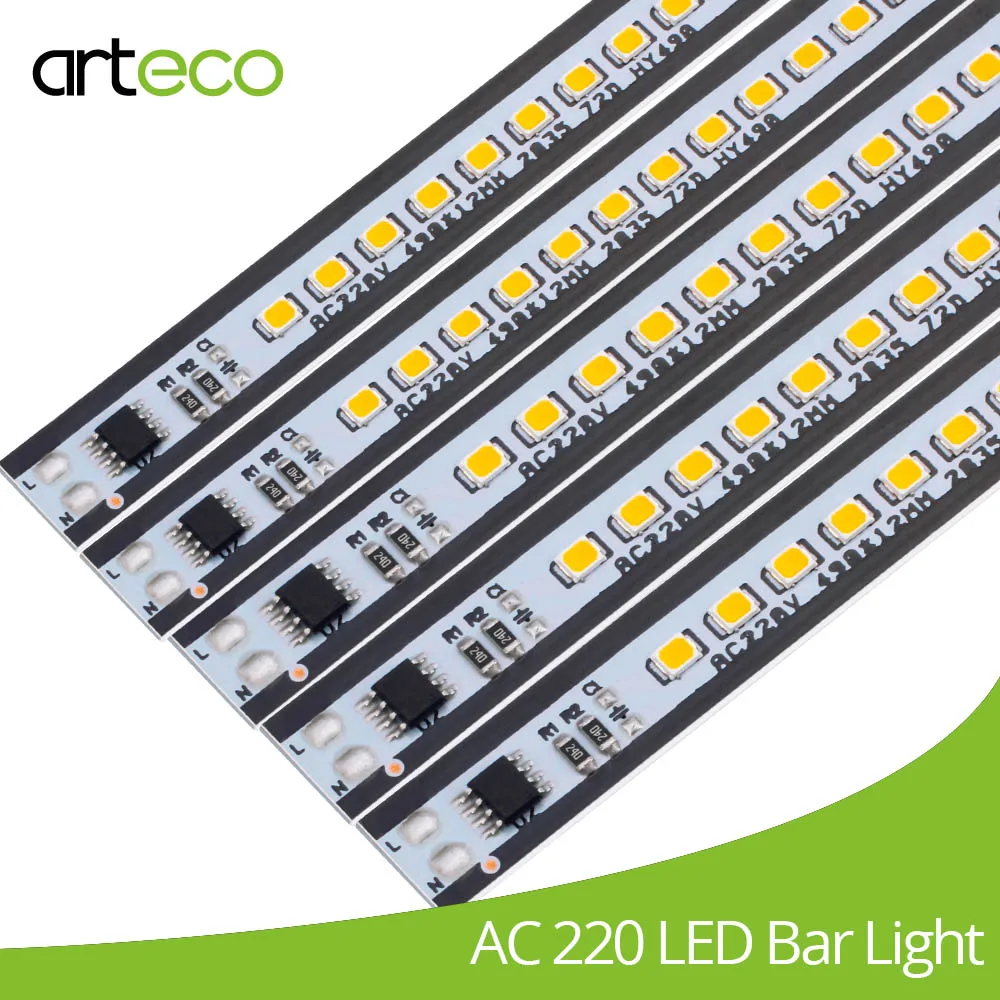 50 шт. x 49 см AC 220 В Led бар свет 72 светодиодов/шт. высокая яркость кухня украшения