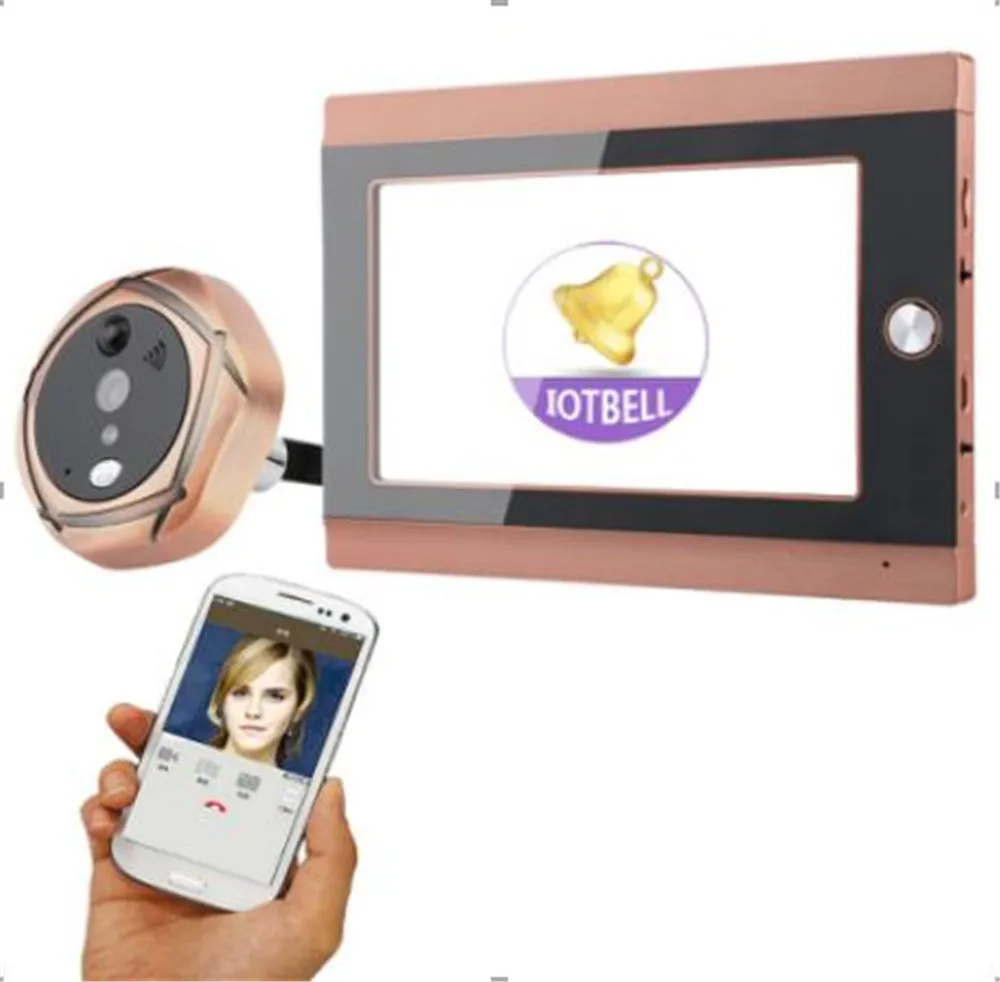 7 inch WIFI Intercom Deurbel 165 Graden 10000 mah Batterij Video Deurtelefoon