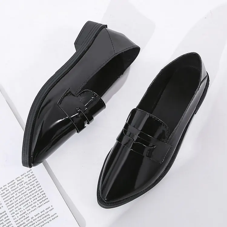 Aleafalling/Классическая Брендовая обувь Женские повседневные туфли-оксфорды черного