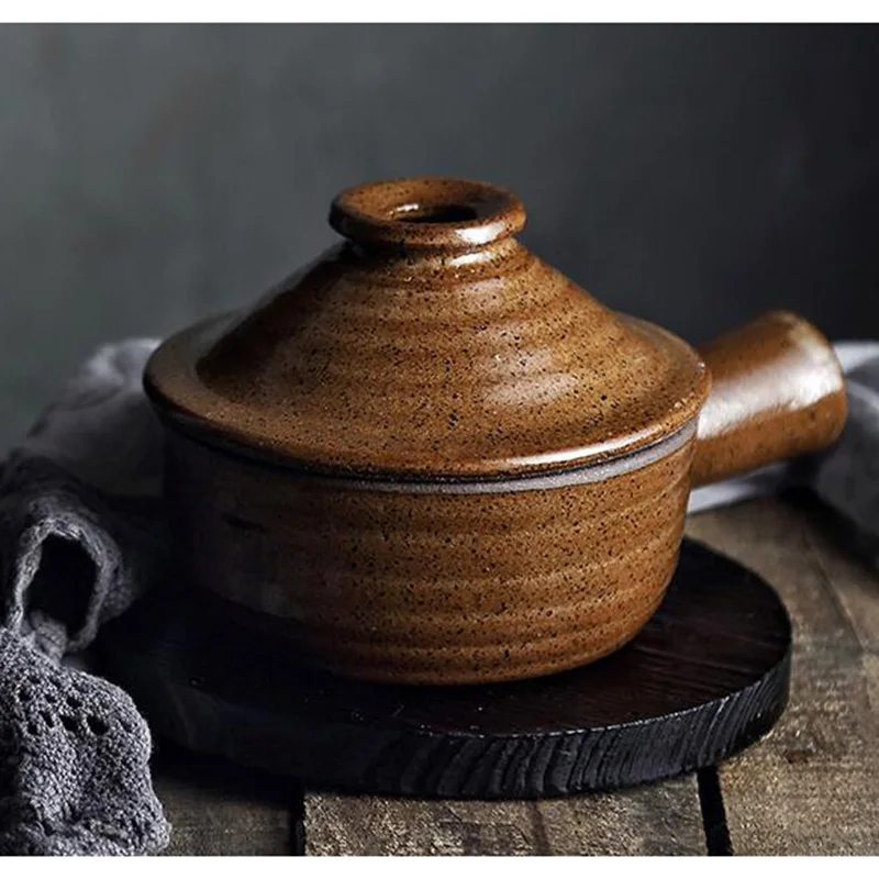 KINGLANG, креативная кастрюля из стеклокерамики, микроволновая печь, глина, рис, высокая температура, суп, горшок, здоровье с крышкой, суп, горшок