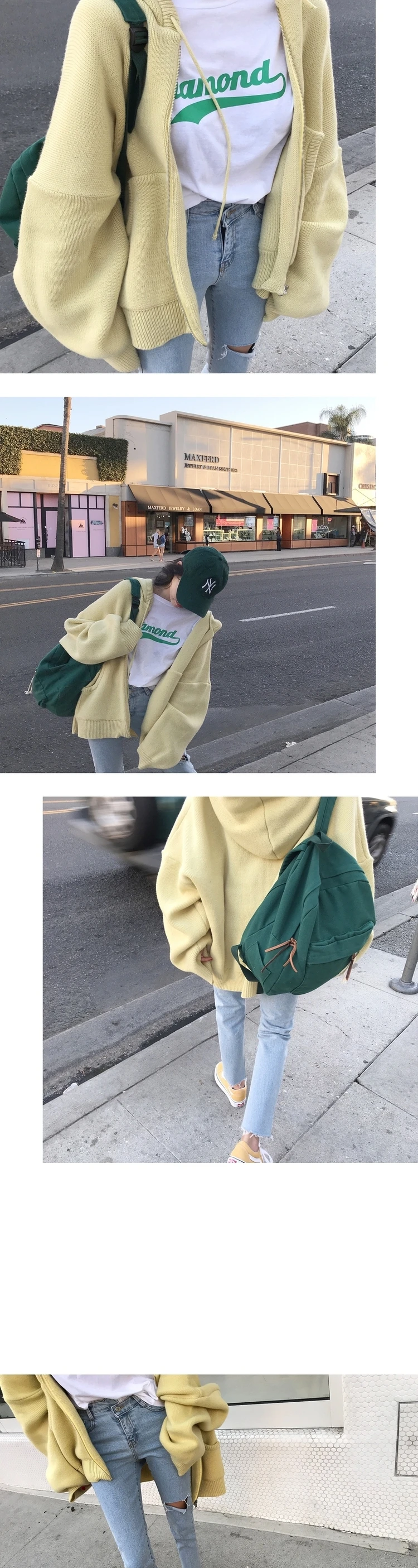 Fashion Korea Loose Sweater Woman New Autumn Simple Solid Color Hooded Knit Cardigan Elegant Bat Sleeve Long Cardigan Coat
