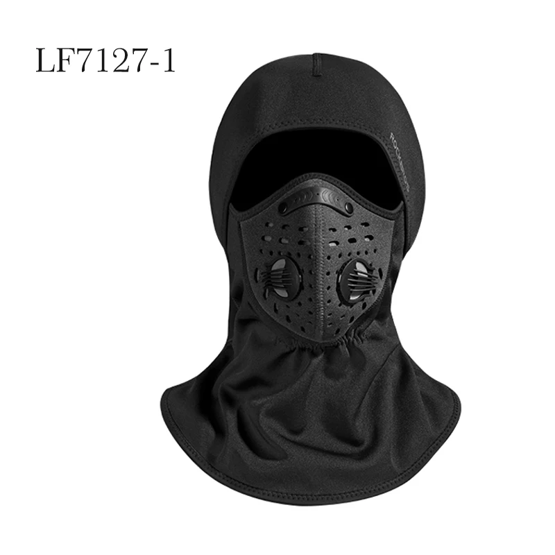 LF7127-1 ROCKBROS Зимняя Термальная Велосипед Головные Уборы Шеи Руно Велосипед Шляпа Маски Для Лица Уха Ветрозащитный Теплый Маска Мотоцикл Велосипед Шарф - Цвет: LF7127-1
