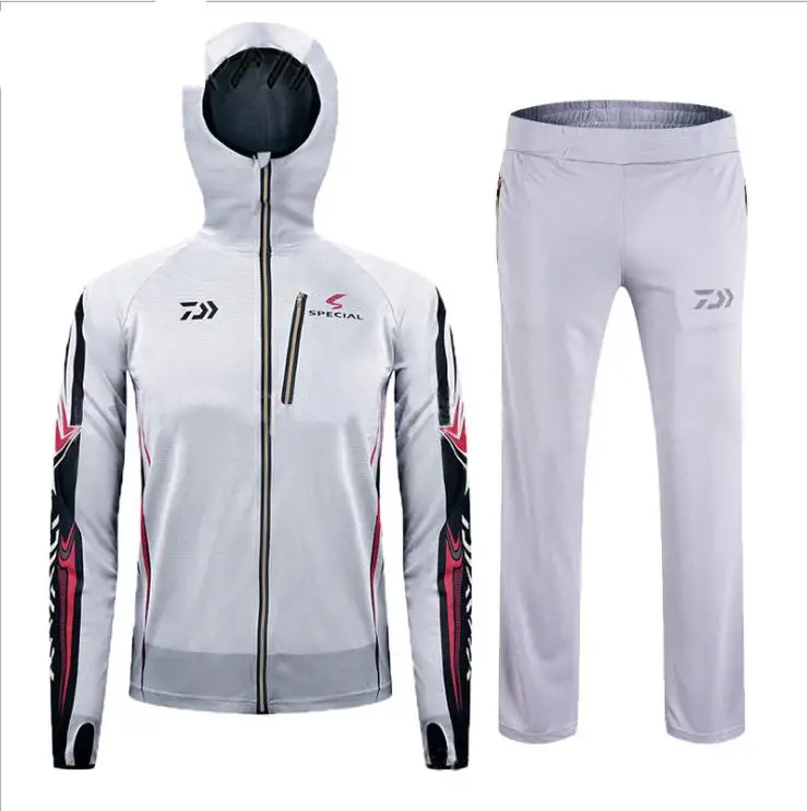 Мужской Быстросохнущий дышащий костюм с капюшоном для рыбалки рубашка длинными