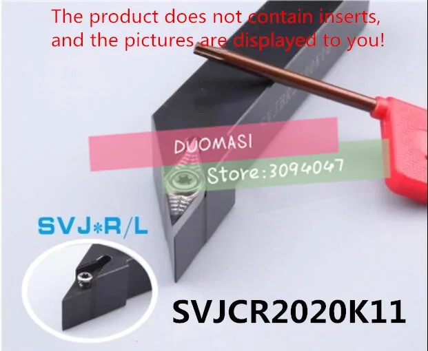 

SVJCR2020K11 Toolholder 20*20*125MM CNC turning tool holder, 93 degrees External turning tools, Lathe cutting tools