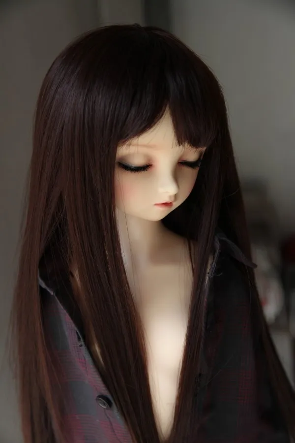 Парики для кукол BJD прямые черные волосы доступны шарнирных 1/6 1/4 1/3 аксессуары DD SD парики кукол|dolls accessories|doll