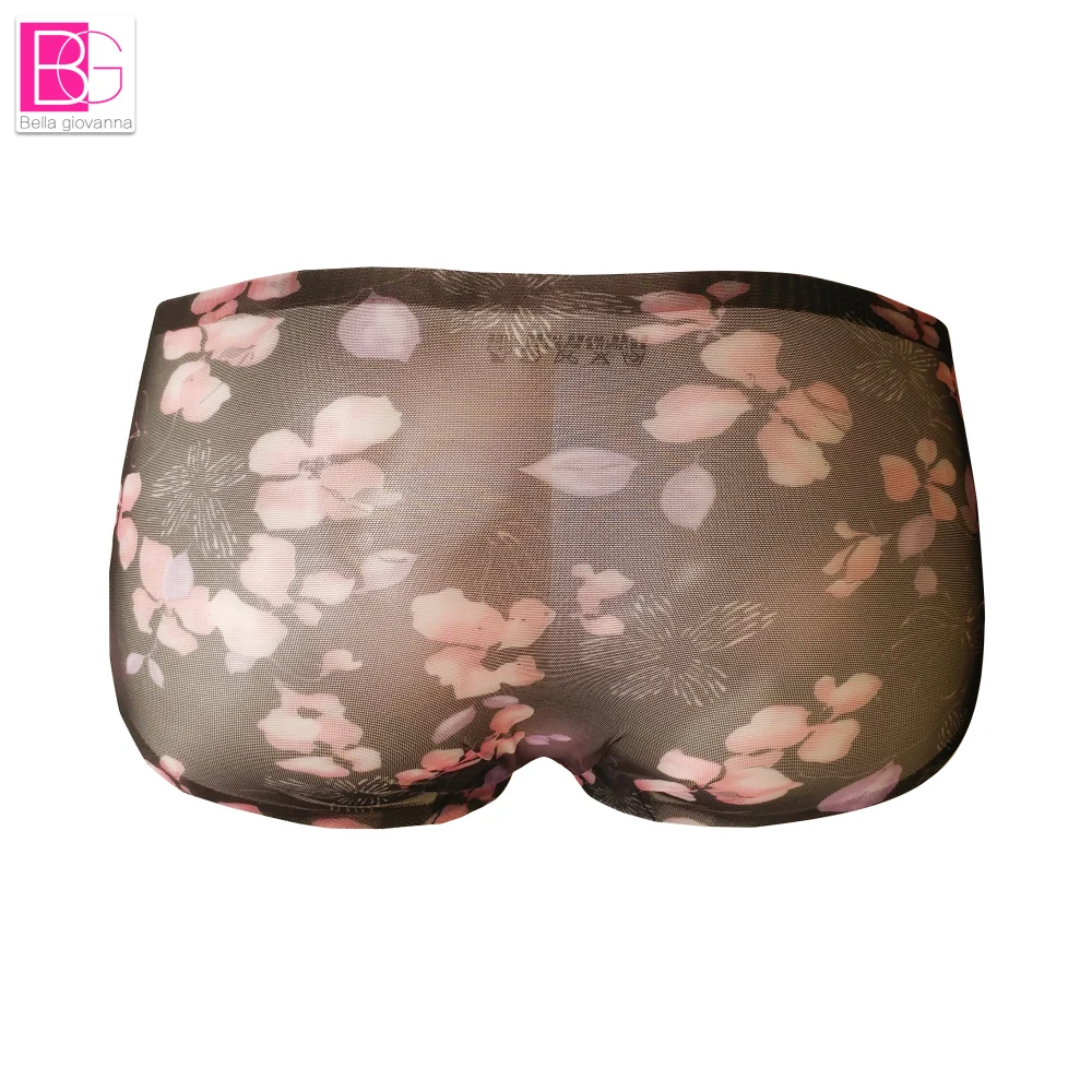 Женские трусики с принтом Короткие сетчатые цельное сексуальное нижнее белье