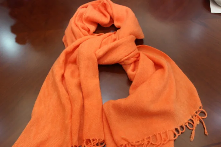 Korean version of the new winter cashmere scarf solid thick section warm shawl dual bridesmaid|scarves silver|scarf hangerscarf orange |