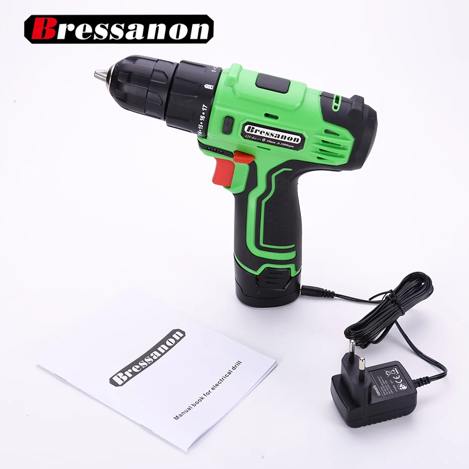 Bressanon BSN05 12 В литий ионная батарея с двойной скоростью DC электрическая дрель