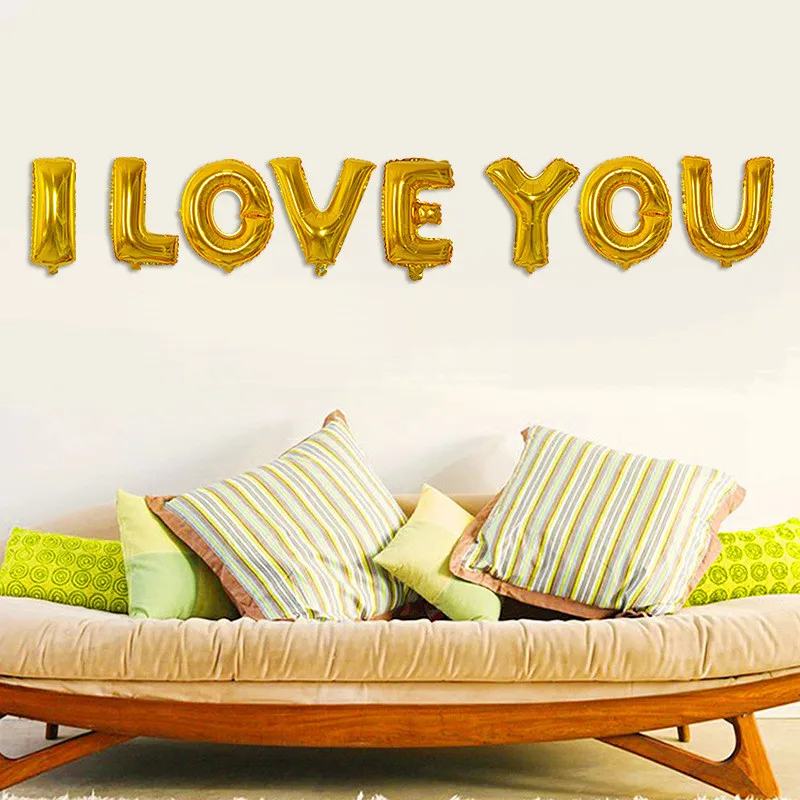 

8 шт./лот I Love You, украшение для романтивечерние, свадьбы, гелиевые воздушные шары в форме букв, товары для дня рождения, свадьвечерние