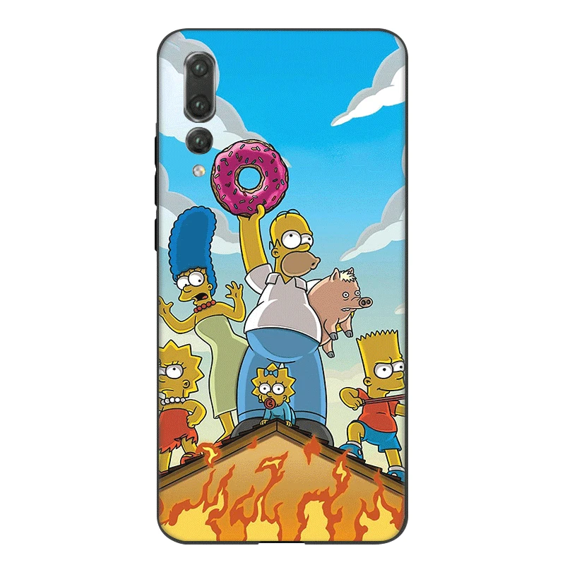 Силиконовый чехол для телефона из ТПУ Симпсоны Huawei Nova 2i 3i 3 4 Y5 Y6 Y7 Y9 Mate 10 Lite Pro