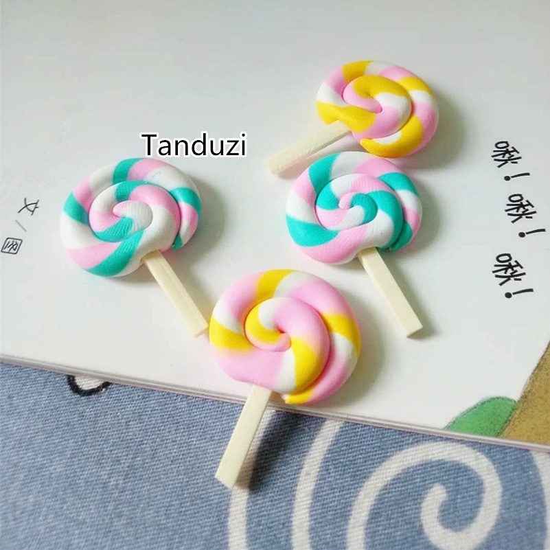 Tanduzi 100 шт. Оптовая Продажа Милая Полимерная глина искусственный леденец