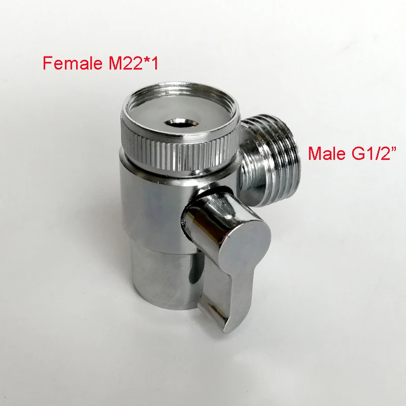 Хромированный аэратор для смесителя на медной раковине с переключателем M22 M24 G1/2" для биде, душевой кабины и стиральной машины.