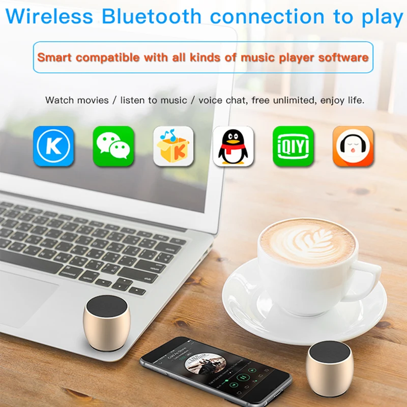 Sardine F1 Bluetooth-колонка портативная мини-колонка с системой TWS металлическая 3D