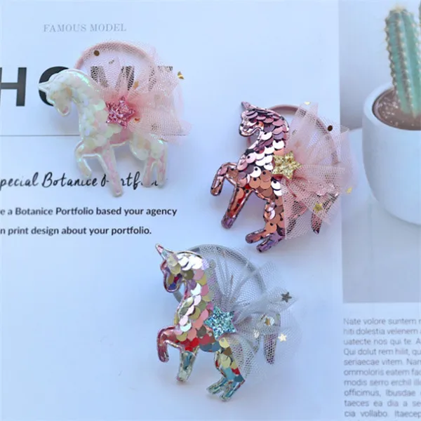 all hair rope 15 шт./лот, аксессуары для волос, Блестящие Блестки для волос с единорогом, заколки для волос, веревка для волос для девочек, модные детские заколки со звездами - Цвет: all hair rope