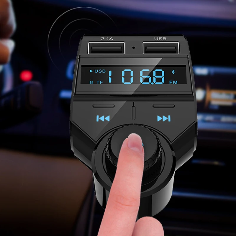Lcd беспроводной Bluetooth автомобильный комплект fm-передатчик радио плеер громкой