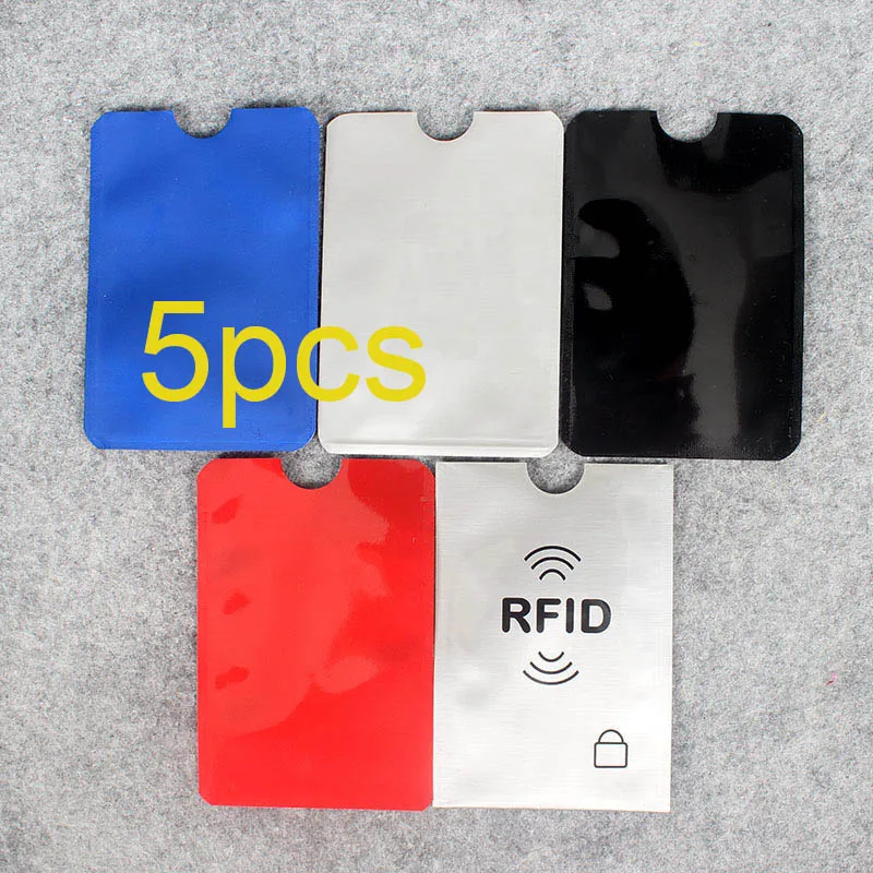 5 шт. цветной Анти Rfid кошелек блокирующий считыватель Блокировка банк держатель