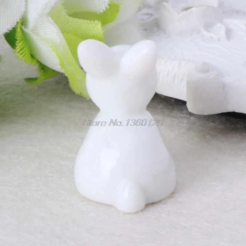 Садовый орнамент белый кролик полимерная фигурка ремесло горшок для растений