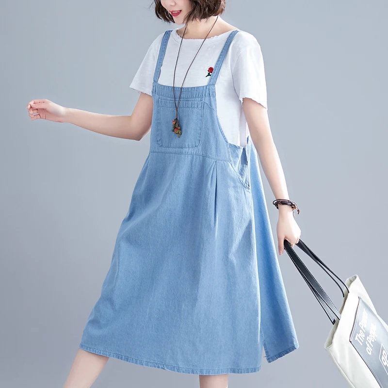 Женское Повседневное платье на лямках летнее большого размера для беременных