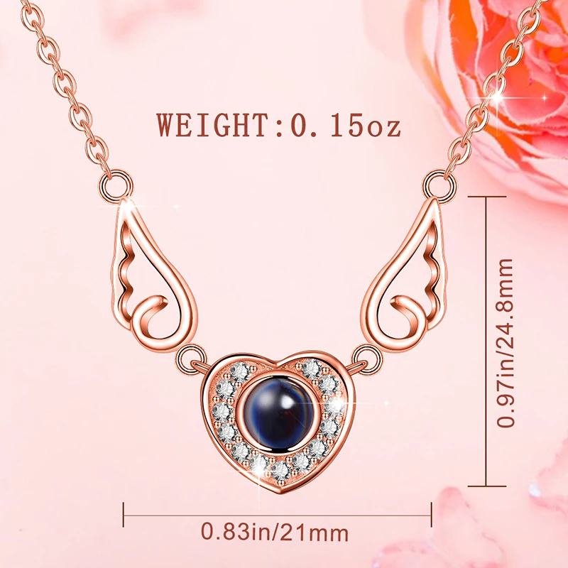 Angel Caller 2019 Temperament Authentic 925 Sterling Silver Ange Wing Protect You Forever Pendant Charm Necklaces Women Gifts | Украшения и